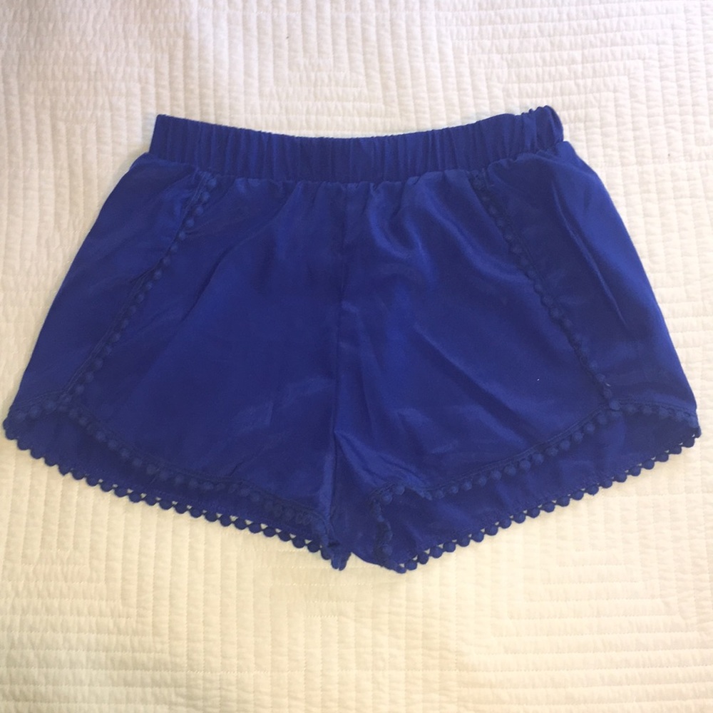 Mikey and Joey Girls Large Detailed Blue Shorts